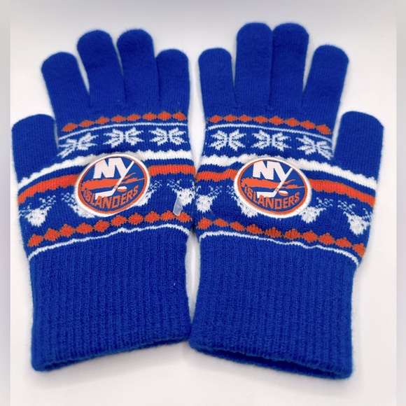 New York Islanders Blue Knit Gloves - Picture 1 of 4